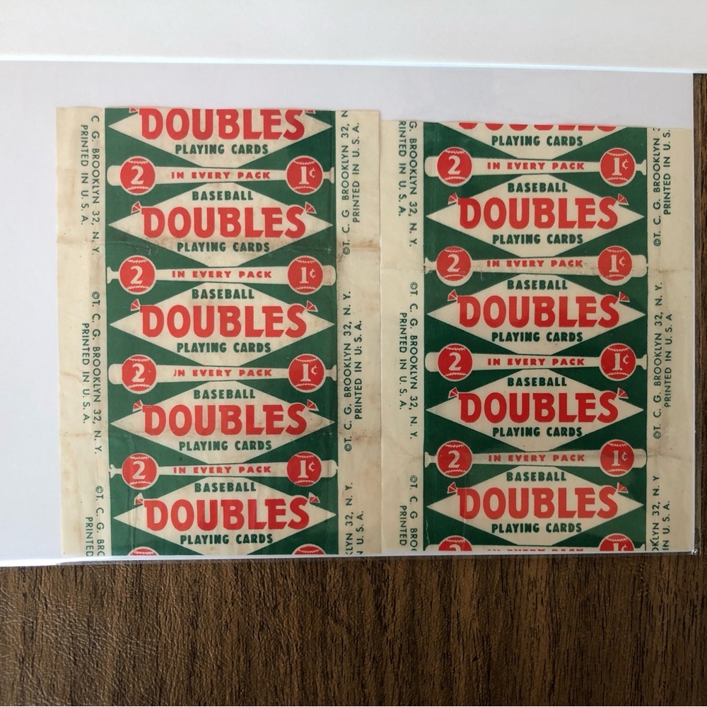 1951 Topps Baseball Red Back Doubles Wrappers